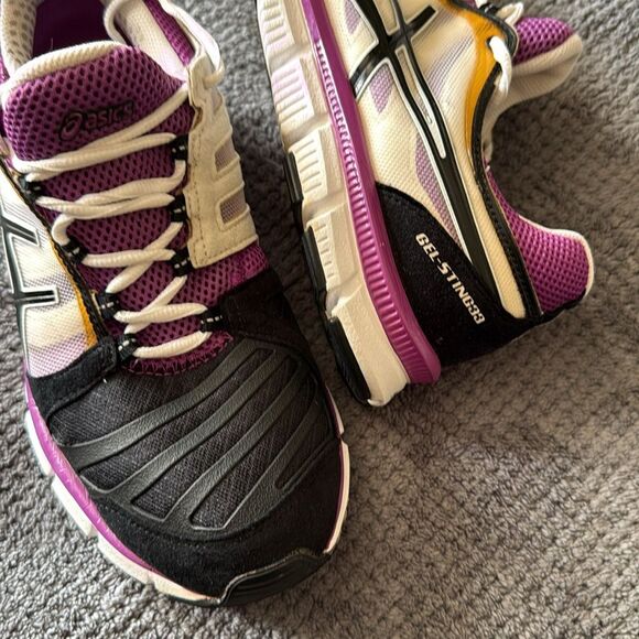 Asics Gel-Sting33 Multicolor Suede Mesh Running‎ Sneakers Size 8 - Picture 14 of 15